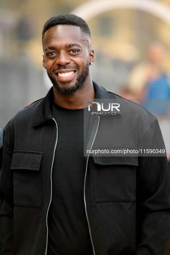 Inaki Williams stands at the Maria Cristina Hotel during the 72nd San Sebastian International Film Festival in San Sebastian, Spain, on Sept...