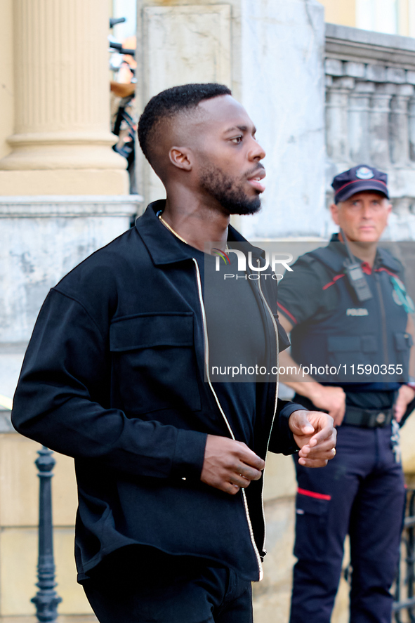 Inaki Williams stands at the Maria Cristina Hotel during the 72nd San Sebastian International Film Festival in San Sebastian, Spain, on Sept...