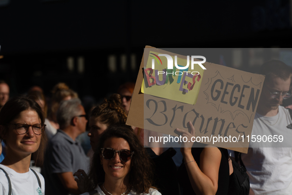 Thousands of people take part in a climate demonstration as part of the Fridays for Future climate action movement in Cologne, Germany, on S...