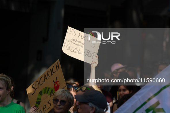 Thousands of people take part in a climate demonstration as part of the Fridays for Future climate action movement in Cologne, Germany, on S...