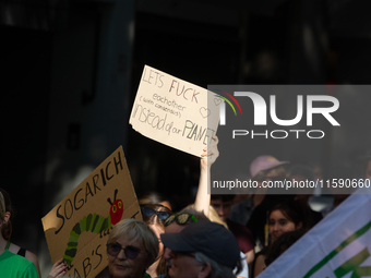 Thousands of people take part in a climate demonstration as part of the Fridays for Future climate action movement in Cologne, Germany, on S...