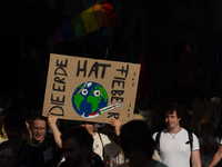 Thousands of people take part in a climate demonstration as part of the Fridays for Future climate action movement in Cologne, Germany, on S...