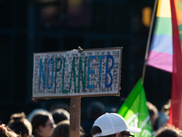 Thousands of people take part in a climate demonstration as part of the Fridays for Future climate action movement in Cologne, Germany, on S...