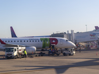 A TAP Air Portugal plane is on land at Orly Airport in Paris, France, on September 15, 2024. Airports Council International (ACI) World rele...