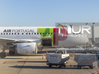 A TAP Air Portugal plane is on land at Orly Airport in Paris, France, on September 15, 2024. Airports Council International (ACI) World rele...