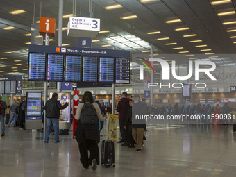 A general view of Orly Airport in Paris, France, on September 18, 2024. Airports Council International (ACI) World releases its latest air t...