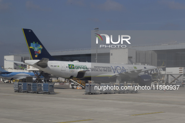 An airplane from Azul airlines is at Orly Airport in Paris, France, on September 18, 2024. Airports Council International (ACI) World releas...