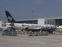 An airplane from Azul airlines is at Orly Airport in Paris, France, on September 18, 2024. Airports Council International (ACI) World releas...