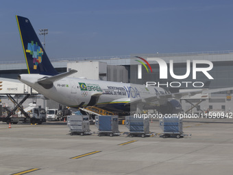 An airplane from Azul airlines at Orly Airport in Paris, France, on September 18, 2024. Airports Council International (ACI) World releases...