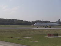 An airplane takes off at Orly Airport in Paris, France, on September 18, 2024. Airports Council International (ACI) World releases its lates...