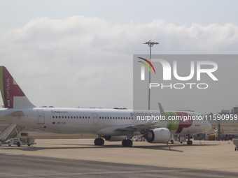 An airplane is seen at Lisbon airport in Lisbon, Portugal, on September 18, 2024. Airports Council International (ACI) World releases its la...