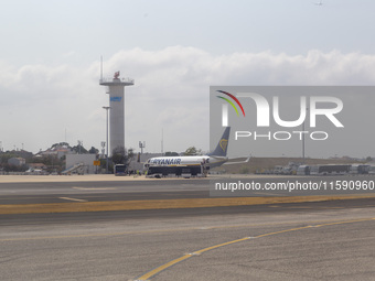 An airplane is seen at Lisbon airport in Lisbon, Portugal, on September 18, 2024. Airports Council International (ACI) World releases its la...