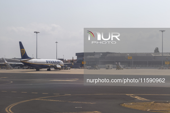 An airplane is seen at Lisbon airport in Lisbon, Portugal, on September 18, 2024. Airports Council International (ACI) World releases its la...