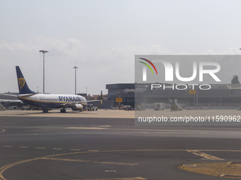 An airplane is seen at Lisbon airport in Lisbon, Portugal, on September 18, 2024. Airports Council International (ACI) World releases its la...