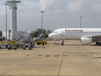 An airplane is seen at Lisbon airport in Lisbon, Portugal, on September 18, 2024. Airports Council International (ACI) World releases its la...