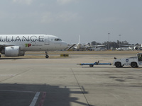 An airplane is seen at Lisbon airport in Lisbon, Portugal, on September 18, 2024. Airports Council International (ACI) World releases its la...