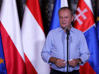 Polish Prime Minister Donald Tusk meets with European Commission President Ursula von der Leyen, Czech Prime Minister Petr Fiala, Slovak Pri...