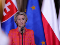 European Commission President Ursula von der Leyen meets with Polish Prime Minister Donald Tusk, Czech Prime Minister Petr Fiala, Slovak Pri...