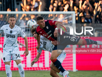 Roberto Piccoli (#91 Cagliari Calcio) during the Serie A TIM match between Cagliari Calcio and Empoli FC in Italy, on September 20, 2024 (