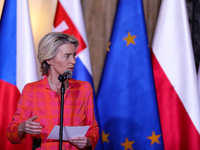 European Commission President Ursula von der Leyen meets with Polish Prime Minister Donald Tusk, Czech Prime Minister Petr Fiala, Slovak Pri...