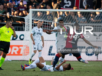 Alessandro Deiola (#14 Cagliari Calcio) during the Serie A TIM match between Cagliari Calcio and Empoli FC in Italy on September 20, 2024 (