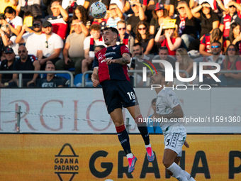 Zortea (#19 Cagliari Calcio) during the Serie A TIM match between Cagliari Calcio and Empoli FC in Italy, on September 20, 2024 (