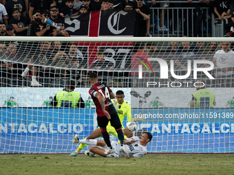 Alessandro Deiola (#14 Cagliari Calcio) during the Serie A TIM match between Cagliari Calcio and Empoli FC in Italy on September 20, 2024 (