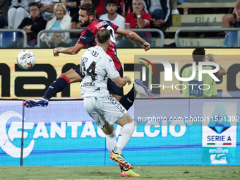 Leonardo Pavoletti (#29 Cagliari Calcio) during the Serie A TIM match between Cagliari Calcio and Empoli FC in Italy, on September 20, 2024...