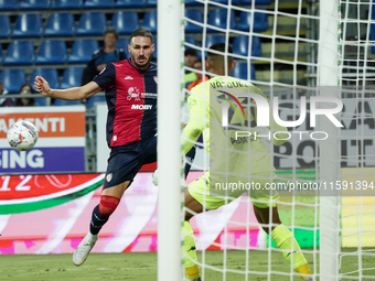 Paulo Azzi (#37 Cagliari Calcio) during the Serie A TIM match between Cagliari Calcio and Empoli FC in Italy, on September 20, 2024 (