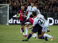 Nicolas Viola (#10 Cagliari Calcio) and Mattia Viti (Empoli FC) during the Serie A TIM match between Cagliari Calcio and Empoli FC in Italy...