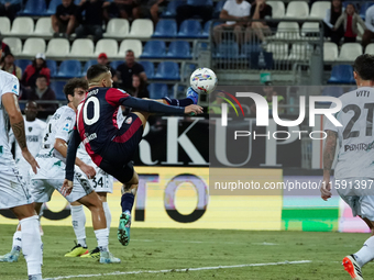 Gianluca Gaetano (#70 Cagliari Calcio) during the Serie A TIM match between Cagliari Calcio and Empoli FC in Italy on September 20, 2024 (