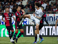 Gianluca Lapadula (#9 Cagliari Calcio) during the Serie A TIM match between Cagliari Calcio and Empoli FC in Italy, on September 20, 2024 (