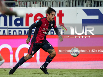 Nicolas Viola (#10 Cagliari Calcio) during the Serie A TIM match between Cagliari Calcio and Empoli FC in Italy on September 20, 2024 (