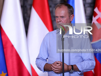 Polish Prime Minister Donald Tusk meets with European Commission President Ursula von der Leyen, Czech Prime Minister Petr Fiala, Slovak Pri...