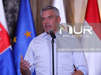 Austrian Chancellor Karl Nehammer meets with Polish Prime Minister Donald Tusk, European Commission President Ursula von der Leyen, Czech Pr...