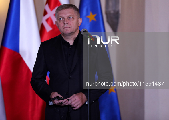 Slovak Prime Minister Robert Fico meets with Polish Prime Minister Donald Tusk, EC President Ursula von der Leyen, Czech Prime Minister Petr...