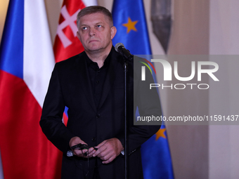 Slovak Prime Minister Robert Fico meets with Polish Prime Minister Donald Tusk, EC President Ursula von der Leyen, Czech Prime Minister Petr...