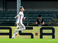 Antonio Sanabria of Torino FC celebrates after scoring first goal during the Serie A Enilive match between Hellas Verona and Torino FC at St...