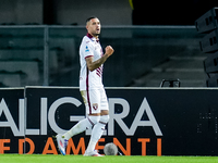 Antonio Sanabria of Torino FC celebrates after scoring first goal during the Serie A Enilive match between Hellas Verona and Torino FC at St...