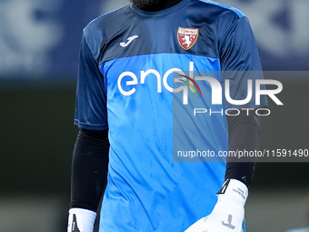 Vanja Milinkovic-Savic of Torino FC yells during the Serie A Enilive match between Hellas Verona and Torino FC at Stadio Marcantonio Bentego...