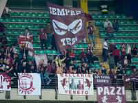 Supporters of Torino FC during the Serie A Enilive match between Hellas Verona and Torino FC at Stadio Marcantonio Bentegodi on September 20...