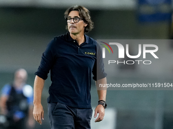 Paolo Vanoli head coach of Torino FC looks on during the Serie A Enilive match between Hellas Verona and Torino FC at Stadio Marcantonio Ben...