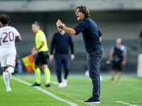 Paolo Vanoli head coach of Torino FC gestures during the Serie A Enilive match between Hellas Verona and Torino FC at Stadio Marcantonio Ben...