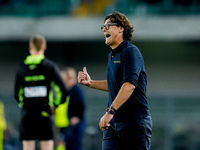 Paolo Vanoli head coach of Torino FC yells during the Serie A Enilive match between Hellas Verona and Torino FC at Stadio Marcantonio Benteg...