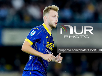 Casper Tendstedt of Hellas Verona looks on during the Serie A Enilive match between Hellas Verona and Torino FC at Stadio Marcantonio Benteg...