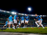 Players of Torino FC during the warm up prior the Serie A Enilive match between Hellas Verona and Torino FC at Stadio Marcantonio Bentegodi...