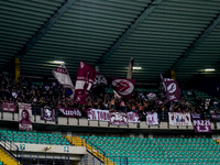 Supporters of Torino FC during the Serie A Enilive match between Hellas Verona and Torino FC at Stadio Marcantonio Bentegodi on September 20...