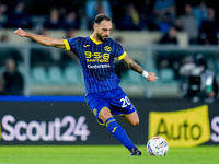 Grigoris Kastanos of Hellas Verona during the Serie A Enilive match between Hellas Verona and Torino FC at Stadio Marcantonio Bentegodi on S...