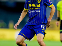 Reda Belahyane of Hellas Verona during the Serie A Enilive match between Hellas Verona and Torino FC at Stadio Marcantonio Bentegodi on Sept...