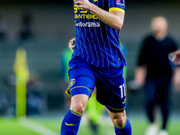 Casper Tendstedt of Hellas Verona in action during the Serie A Enilive match between Hellas Verona and Torino FC at Stadio Marcantonio Bente...